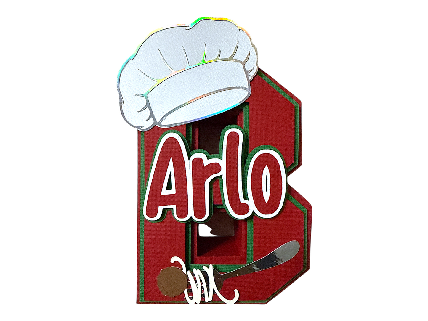 Little chef’s Italian Kitchen Cardstock 3D letters