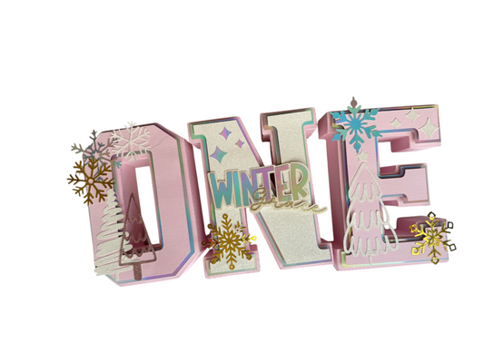 Winter Onederland 3D Letters
