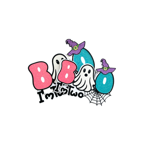 Boo I'm Two cake topper