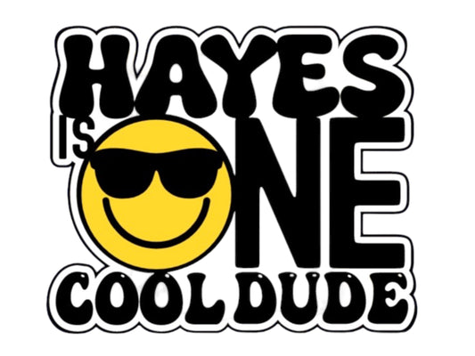 One Cool Dude Cup cake toppers