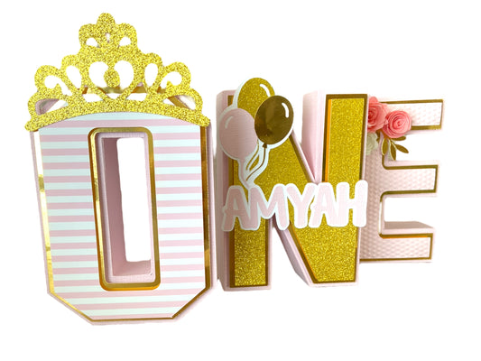 Miss ONEderfui 3D Letters