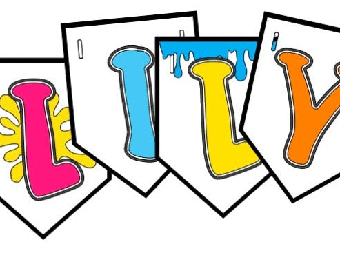 artsy birthday banner