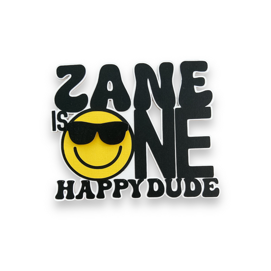 Smash cake One Happy Dude cake decoration