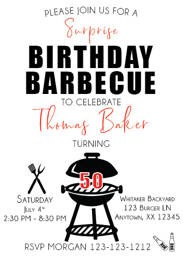 man bbq birthday, backyard birthday