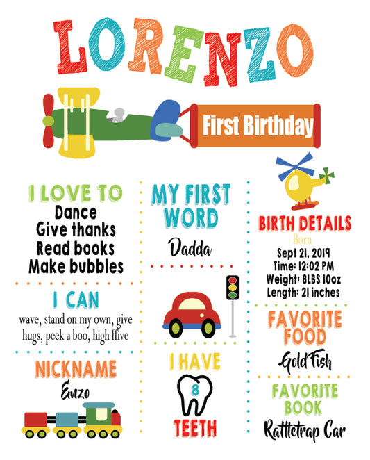 transportation boy birthday decoration