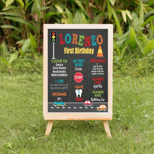 Transportation birthday milestone sign
