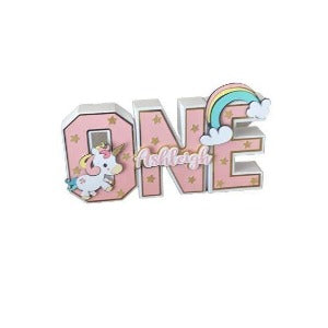 Baby Unicorn 3d letters