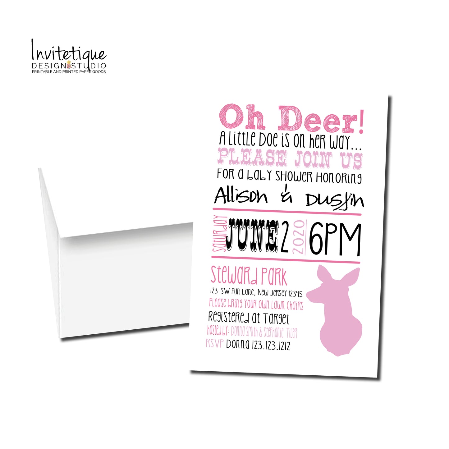 Little Doe Baby Shower Invitations - Invitetique
