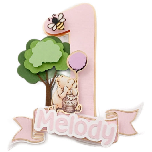 classic pooh smash cake topper