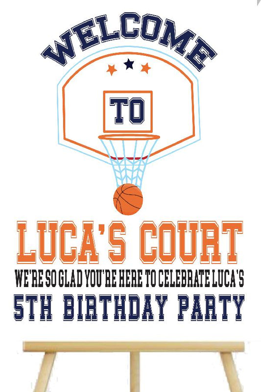 basket ball hoop birthday party decoration