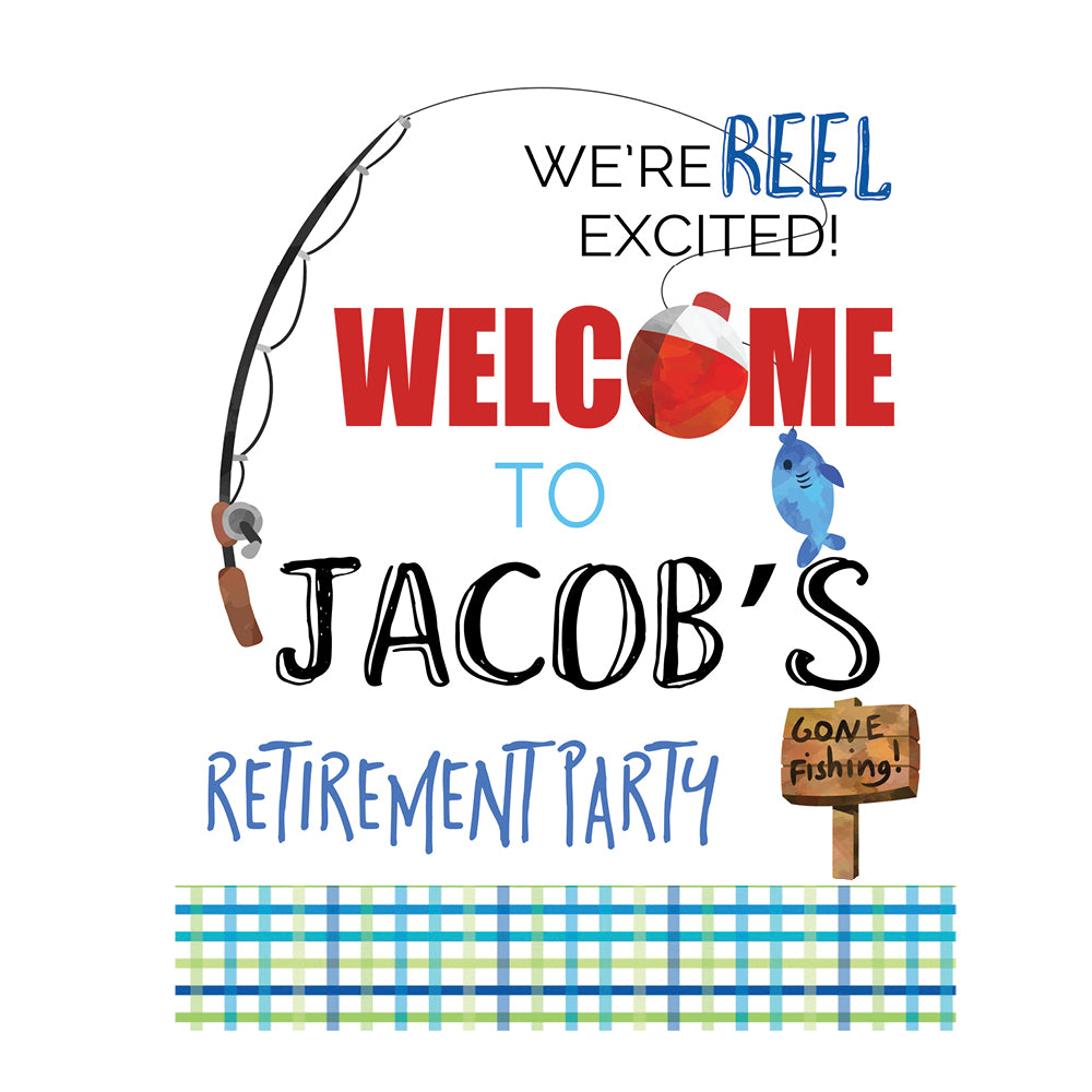 retirement fishing party decoration
