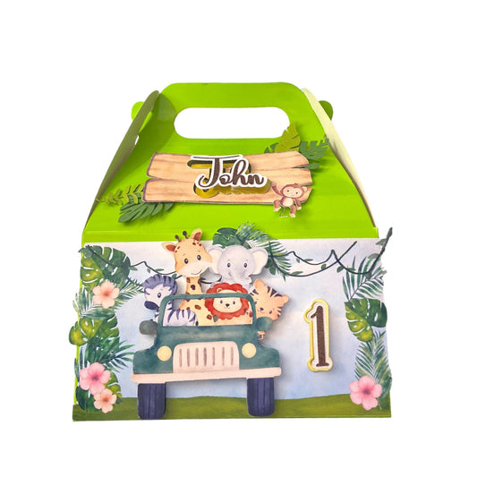 Jungle safari favor box