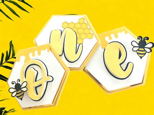 1st BEE-Day birthday banner
