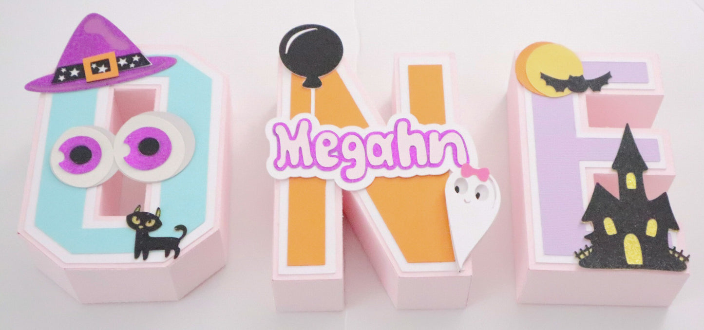 The spooky one 3D letters