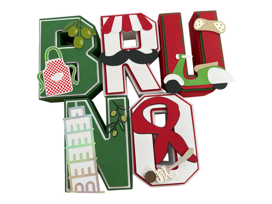 Little chef’s Italian Kitchen Cardstock 3D letters