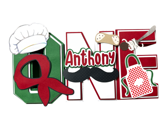 Little chef’s Italian Kitchen Cardstock 3D letters