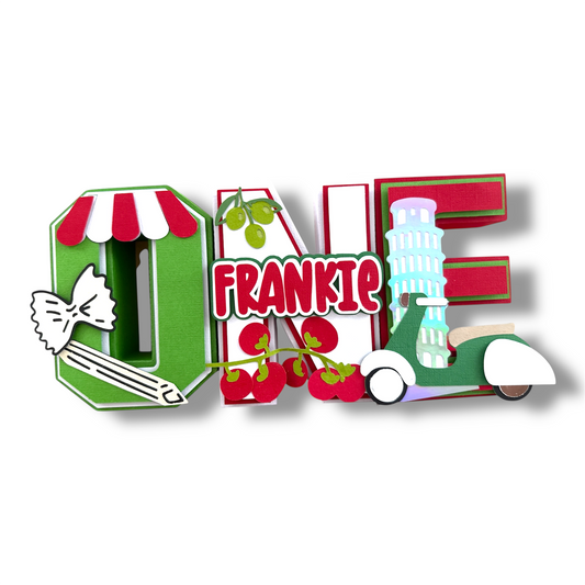 Italy Birthday Cardstock 3D letters
