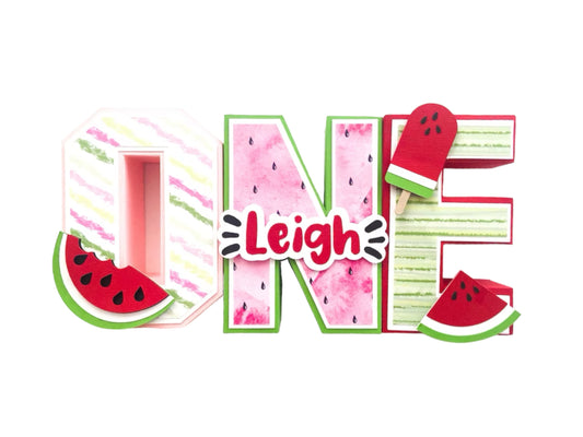 ONE in a melon 3D Letters