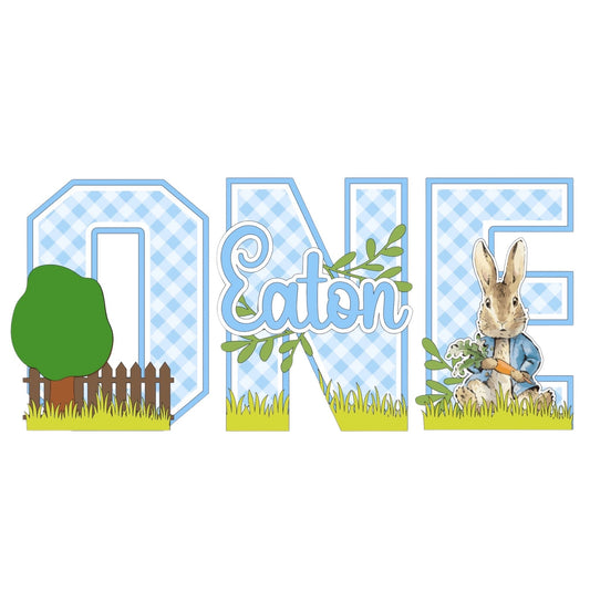 Peter Rabbit first birthday decoration
