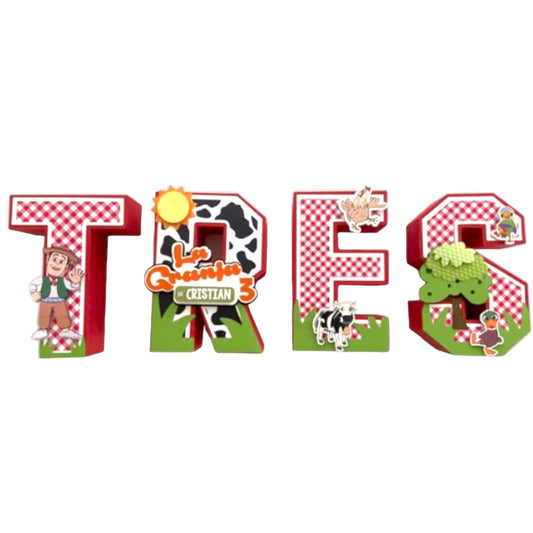 zenon 3d letter personalized