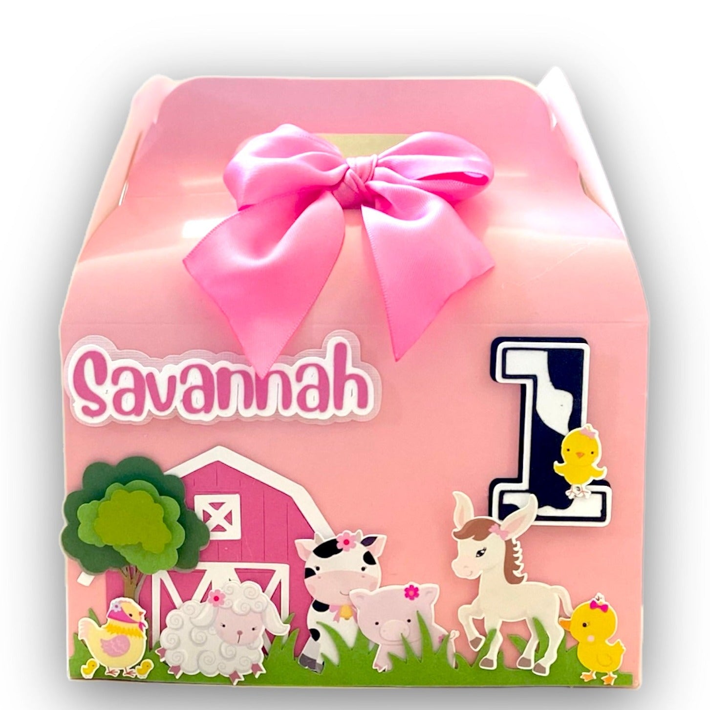 Pink Rodeo Theme Gable Box Pink Farm - Gable Favor Box – Glitzytique
