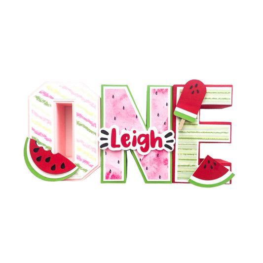 ONE in a melon 3D Letters